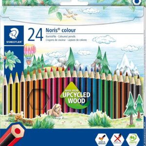 STAEDTLER 185 C24 Noris Colour Colouring Pencils – 24 Assorted Colours (Pack of 24 Pencils)