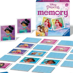 Ravensburger Disney Princess Mini Memory Game – Preschool Matching Pairs Card Game for Toddlers & Kids 3+ | Pocket Travel Game | Educational Concentration & Memory Training Gift