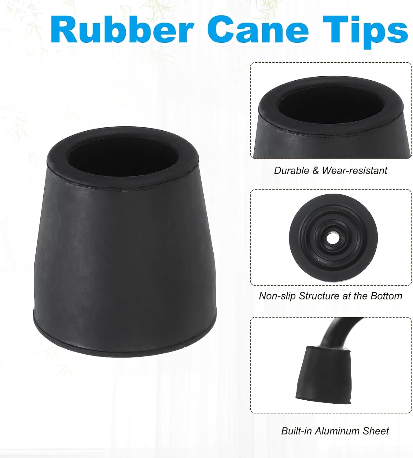 PATIKIL Quad Cane Tips, Walking Cane Accessories - Image 3