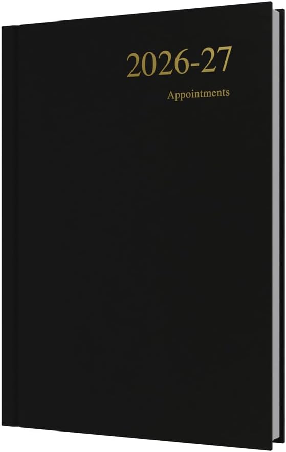 2026-2027 Mid/Academic Year Planner - 13 Month A5 Day-to-Page with Appointments - Collins Debden Essential Range Black (ESSA51M.99-2627)