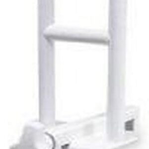 NRS Bathroom Safety Rail Increases Support & Safety Getting into and Out of the Bath, Powder Coated Steel with White Finish