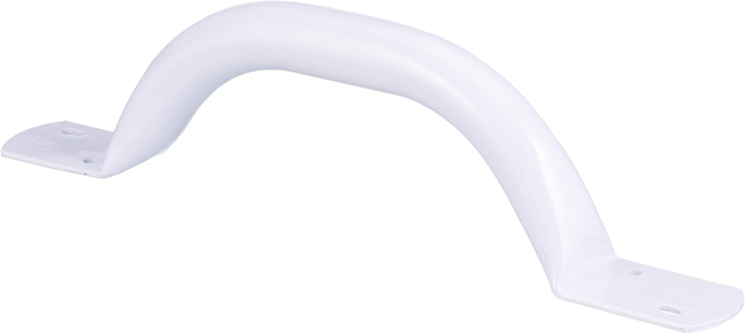 NRS Healthcare Flat End Steel Grab Rail - 305 mm (12 inch) White - Image 2