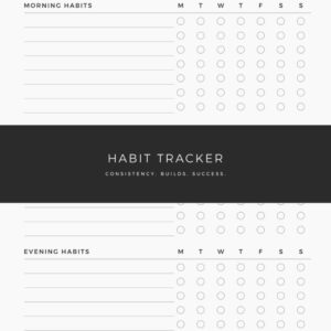 Daily Habit Tracker: Routine Checklist Designed to Help You Build Positive Morning, Afternoon and Evening Habits, Stay Consistent with Daily Goals and Create Lasting Routines