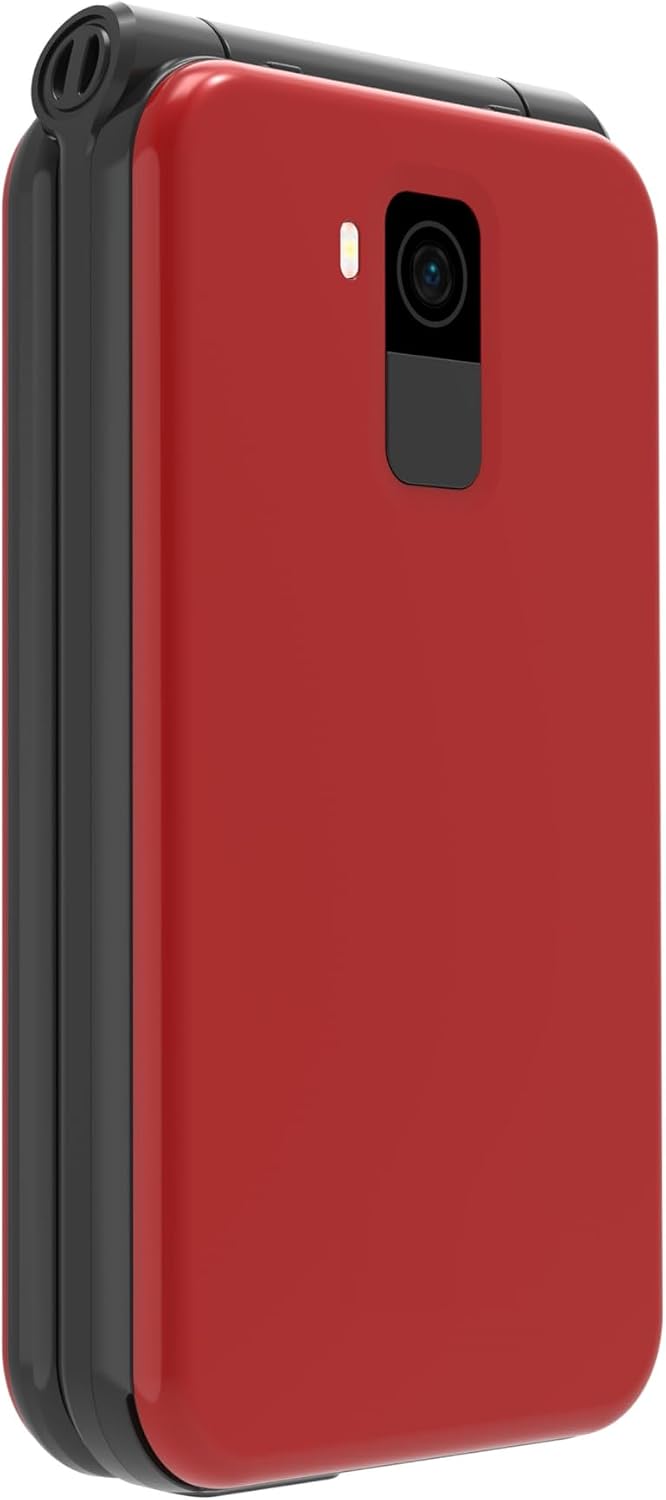 TTfone TT760 Flip 4G Big Button Mobile Phone for the Elderly with Emergency Assistance button Unlocked Basic Mobile Phone (Red, with USB Cable) - Image 3