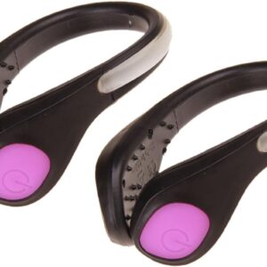 Healeved 2Pcs LED Shoe Clip Lights Pink Night Running Gear Clips Safety Lights for Runners Joggers and Walkers Outdoor Reflective Accessories