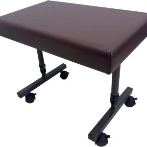 Aidapt Height Adjustable Leg Rest Stool With Castors Feet and Easy Clean Material For Elderly and Users With Limited Mobility Aid