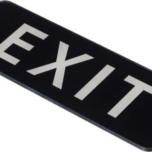 PATIKIL Self Adhesive Exit Sign, Acrylic 9″x3″ Waterproof Door Sticker Wall Mounting Sign for Office Business Hotel, Black
