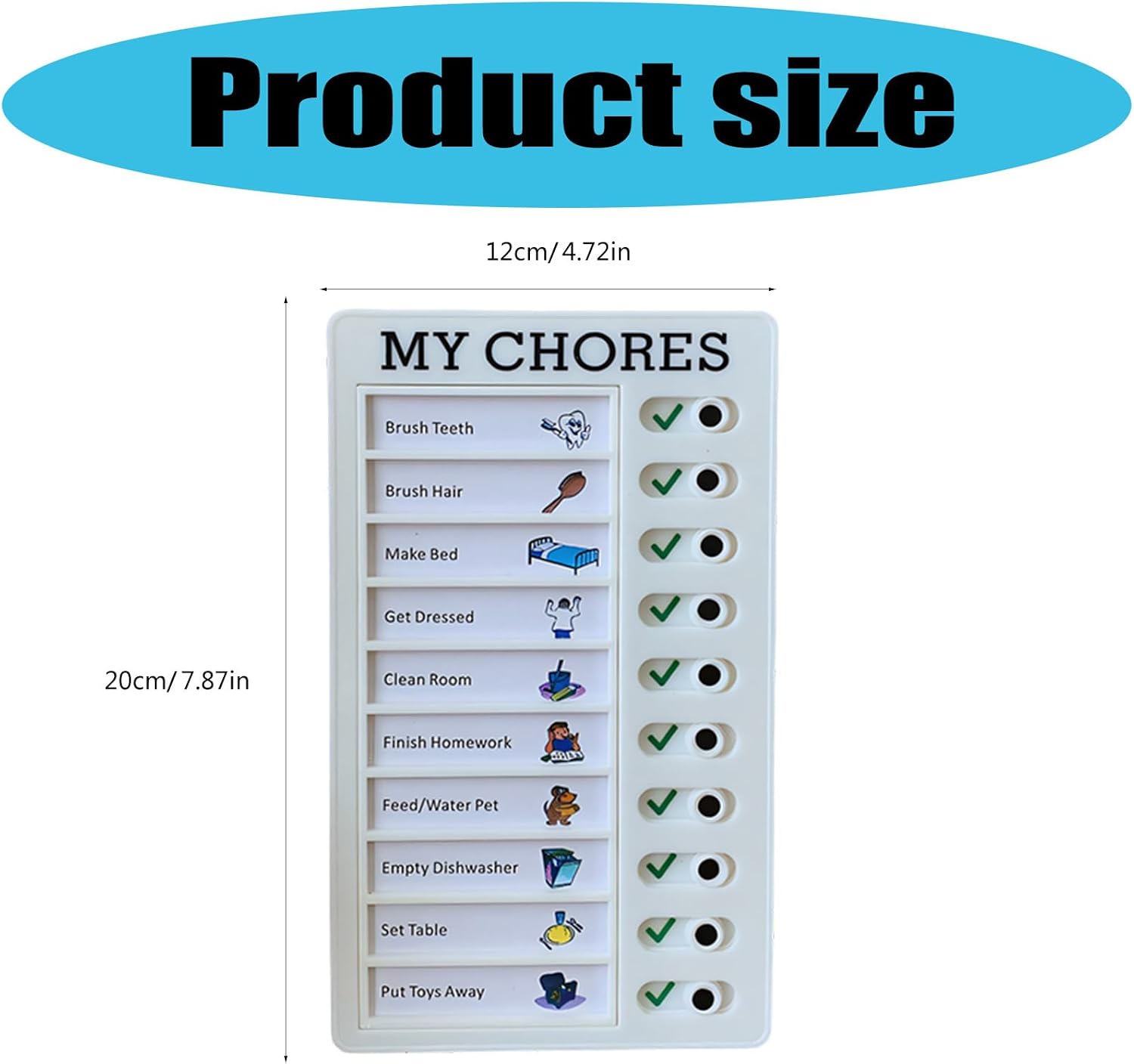 Daily Routines Chart with 30 Replaceable Cards 2 Marker - Image 3