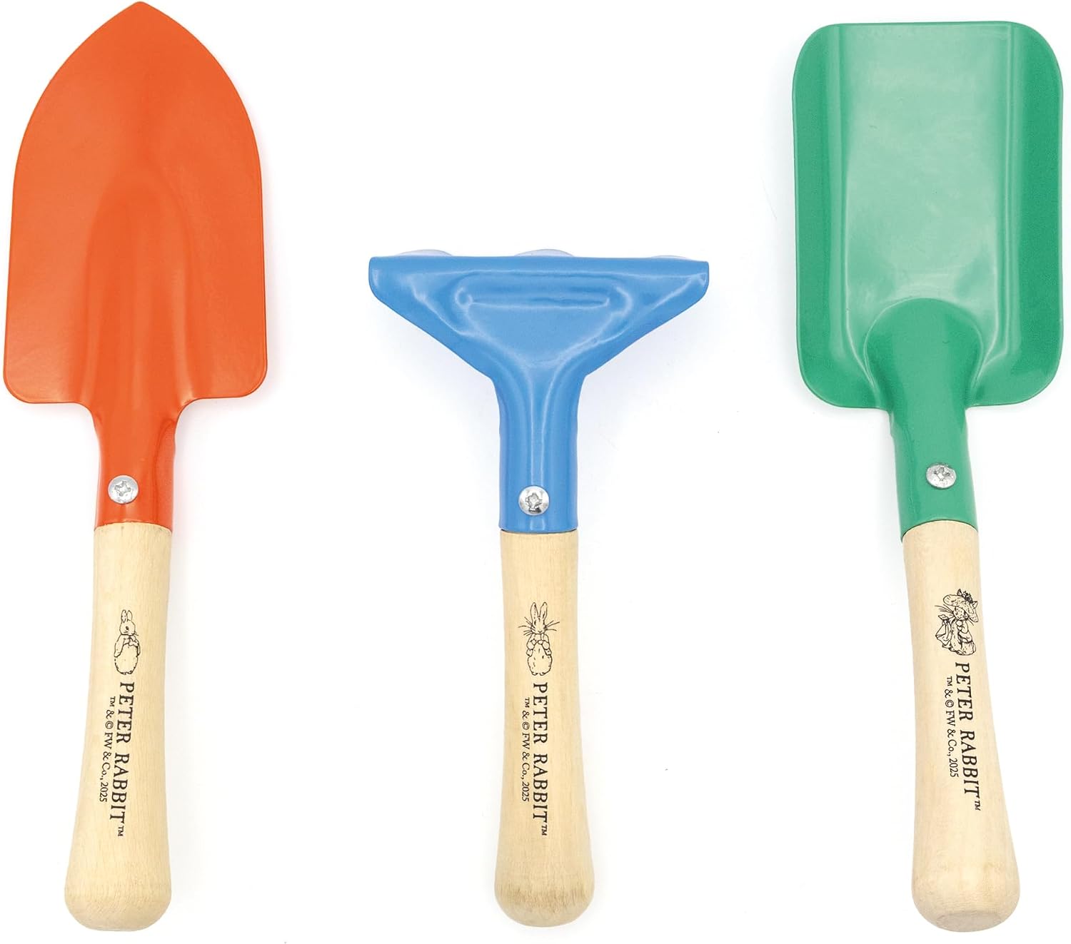 Peter Rabbit Children’s Garden Tool Set – 3-Piece Outdoor Gardening Kit for Kids with Trowel, Spade & Rake – Strong Metal Tools with Wooden Handles – Ages 5+ - Image 2