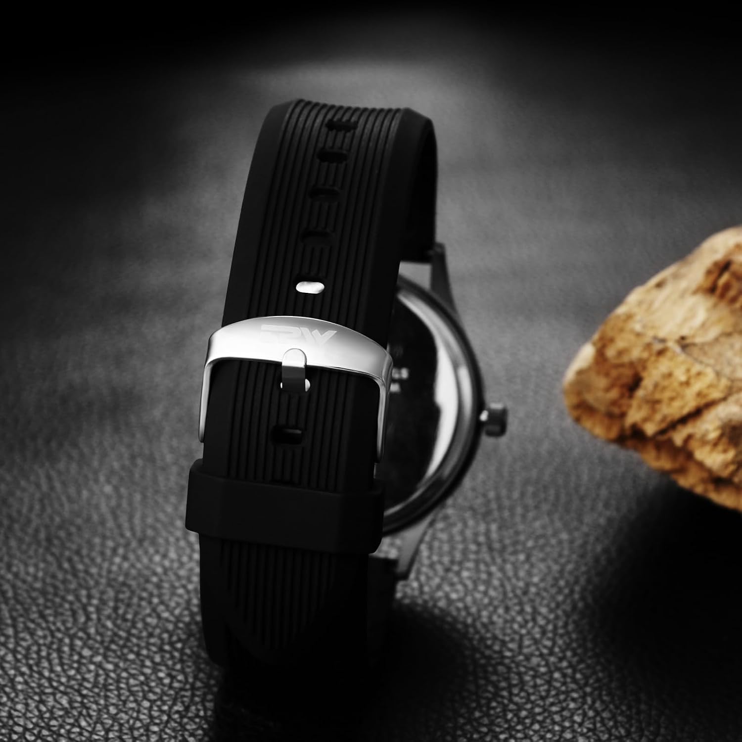 JewelryWe Men's Military Silicone Band Watch Date Display Luminous Hands - Image 5