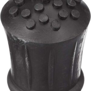Merriway BH05583 Heavy Duty Rubber Walking Stick Ferrule Protectors Cane Tips, Round Shape, 22mm (7/8 inch) Black – Pack of 4 Pieces