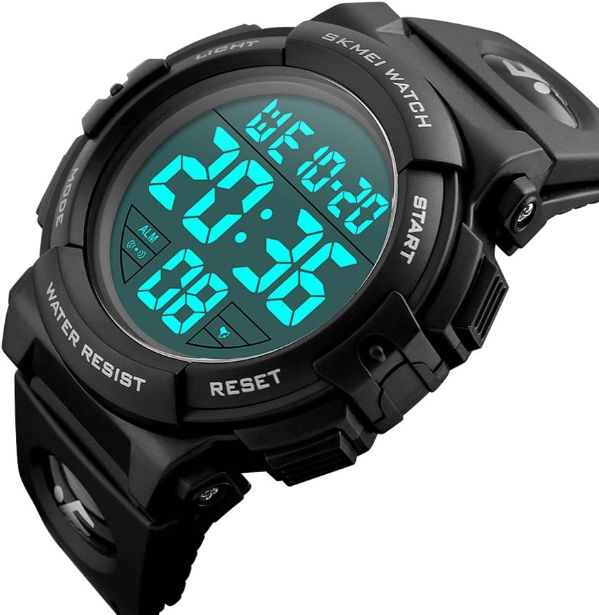 SKMEI Herrenuhr mit groem Zifferblatt, Wasserdicht, LED, Chronograph und Wecker - Image 2