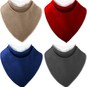 Cutecrop Adult Drool Bib for Men Women Special Needs, Soft Absorbent Large Elderly Snap Bandana Bibs Set for Clothing