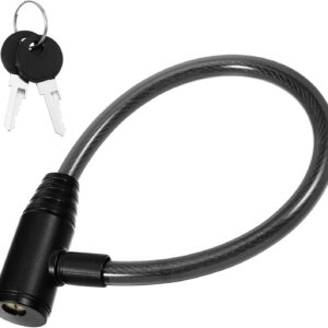 19.7 Inch Secure Black Fridge Lock with Keys Refrigerator Lock Cabinet and Childproof Locks for French Door Fridge, Kitchen Cabinet
