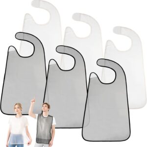 Waterproof Bibs Apron for Women Men Chef Cooking, Adult Bib Clothing Protector, Reusable Dining Bibs for Elderly