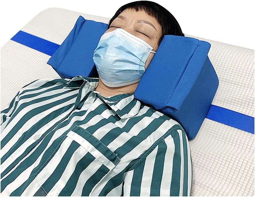 AOSSA Neck Stabilizer Pillow for Sleeping Upright, Head Cradle Pillow, After Surgery Positioning Pillows for Adults Elderly, Bedridden Neck Support Wedge for Bed, Head Positioner, Face Up Pillow