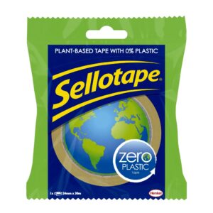 Sellotape Zero Plastic Clear Tape, Multi-Purpose Adhesive, 24 mm x 30 m