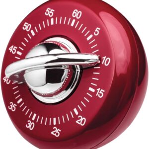 Judge Red Classic Kitchen Timer, 60 Minute Wind Up Cooking Timer
