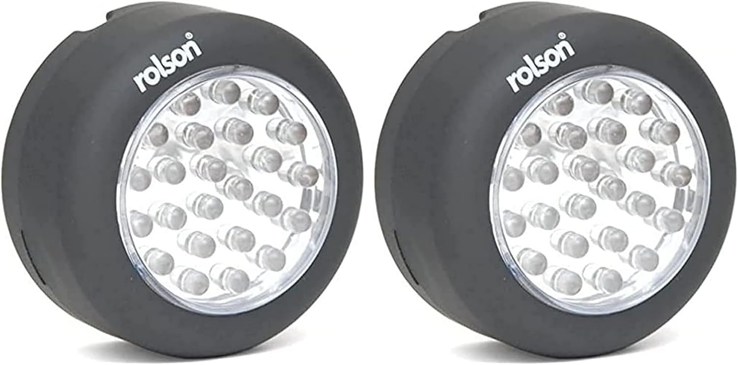 Rolson 60702 24 LED Lamp with Hook & Magnet (Pack of 2)