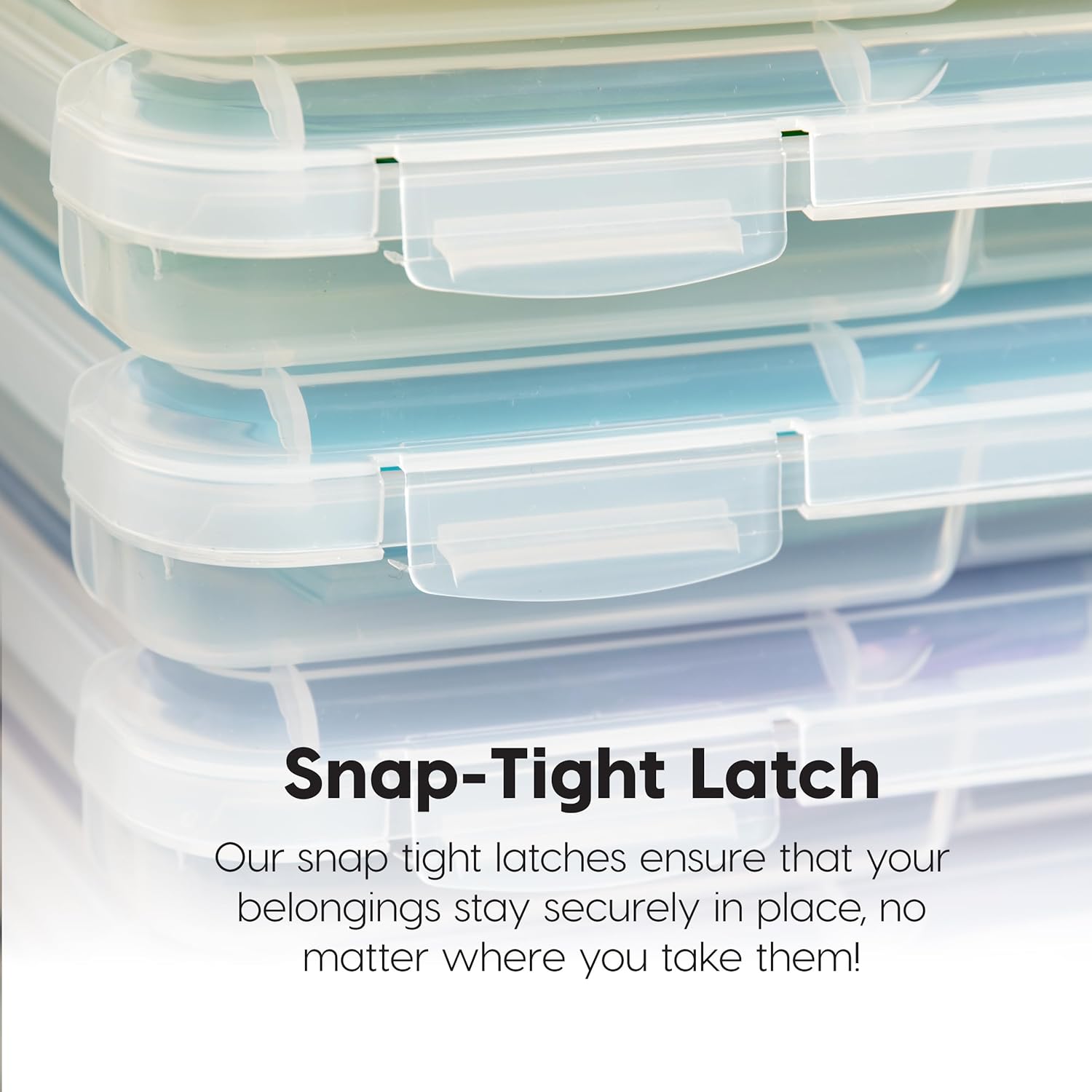 IRIS USA Board Game Storage |Made in USA| Slim Craft Case (4-Pack) - Clear - Image 5