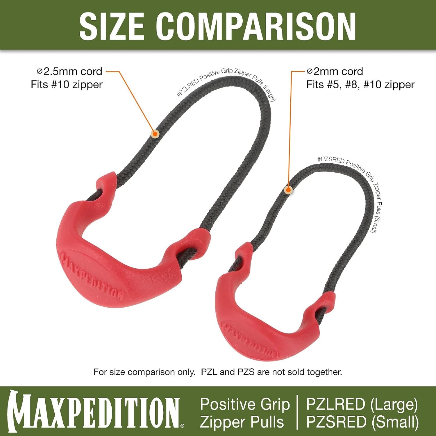 Maxpedition Positive Grip Zipper Pulls (Large, EMS Red) Pack of 6, Zipper Pull Replacement for Emergency Medical Backpacks, First Aid Kits, Tourniquet Pouches, PZLRED - Image 6
