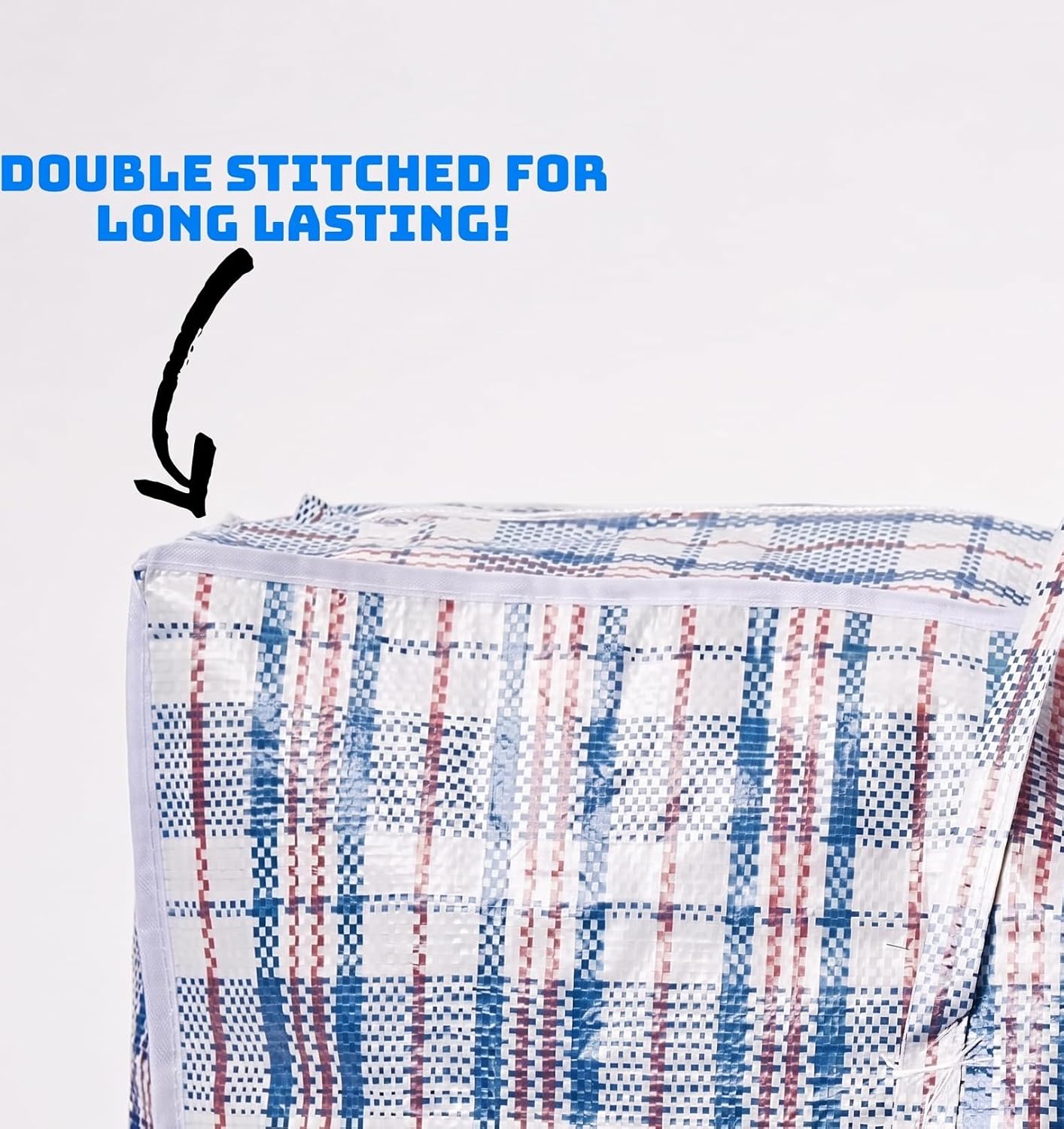 REQUISITE NEEDS 5 PACK Strong Extra large Jumbo Storage Laundry zipped bag Reusable (80 x 60 x 28 CM) - Image 5