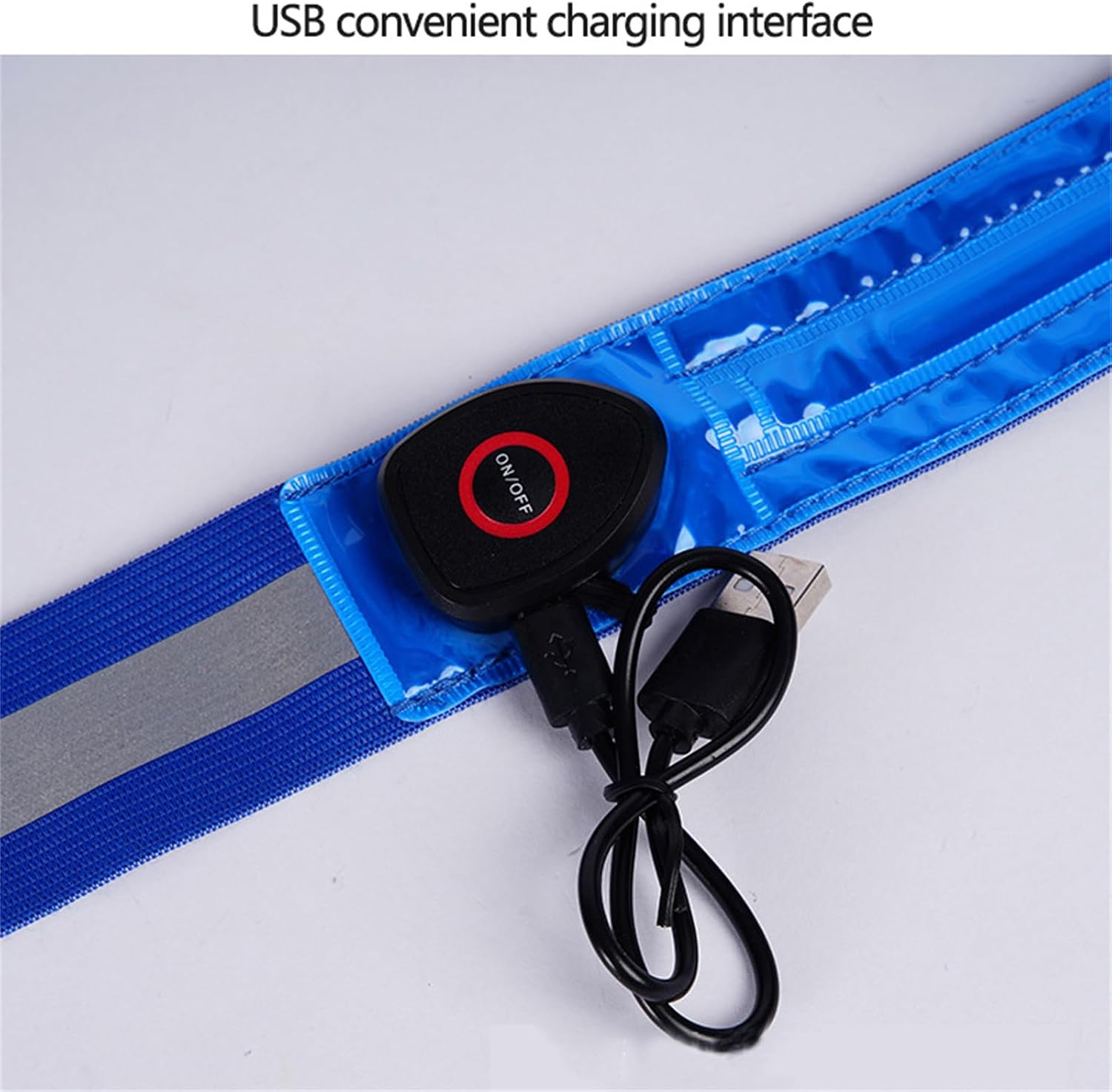 USB Rechargeable LED Reflective Belt Sash Adjustable Length LED Light Up Running Belt Safety Light for Walkers At Night Night Running Safety Gear - Image 5