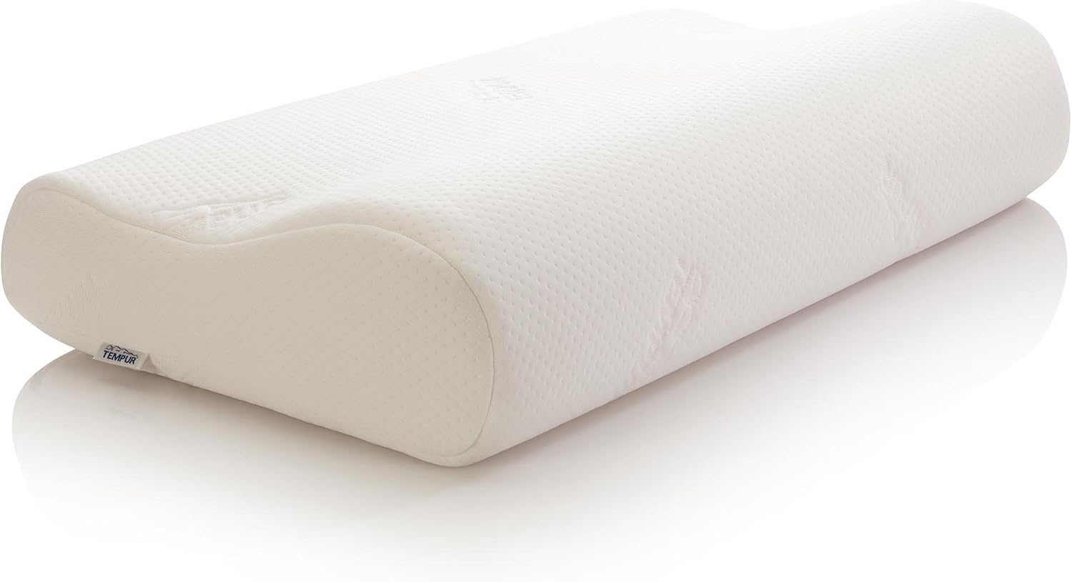TEMPUR Original Ergonomic Pillow, Size 61 x 31 x 11.5 or 8.5 cm, Ergonomic Memory Foam Neck Support Pillow For Medium or Large Frames, For Side and Back Sleepers with Washable Cover, Large