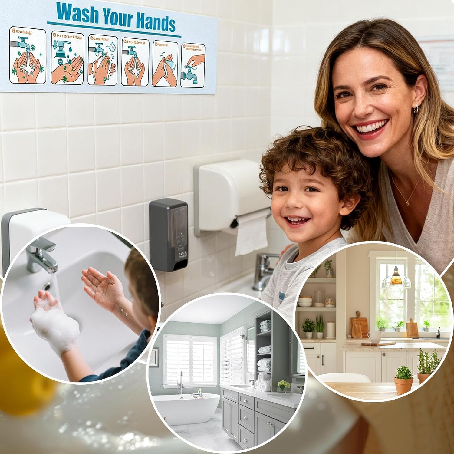 Hand Washing Instruction Label Waterproof Step By Step Guide - Image 4