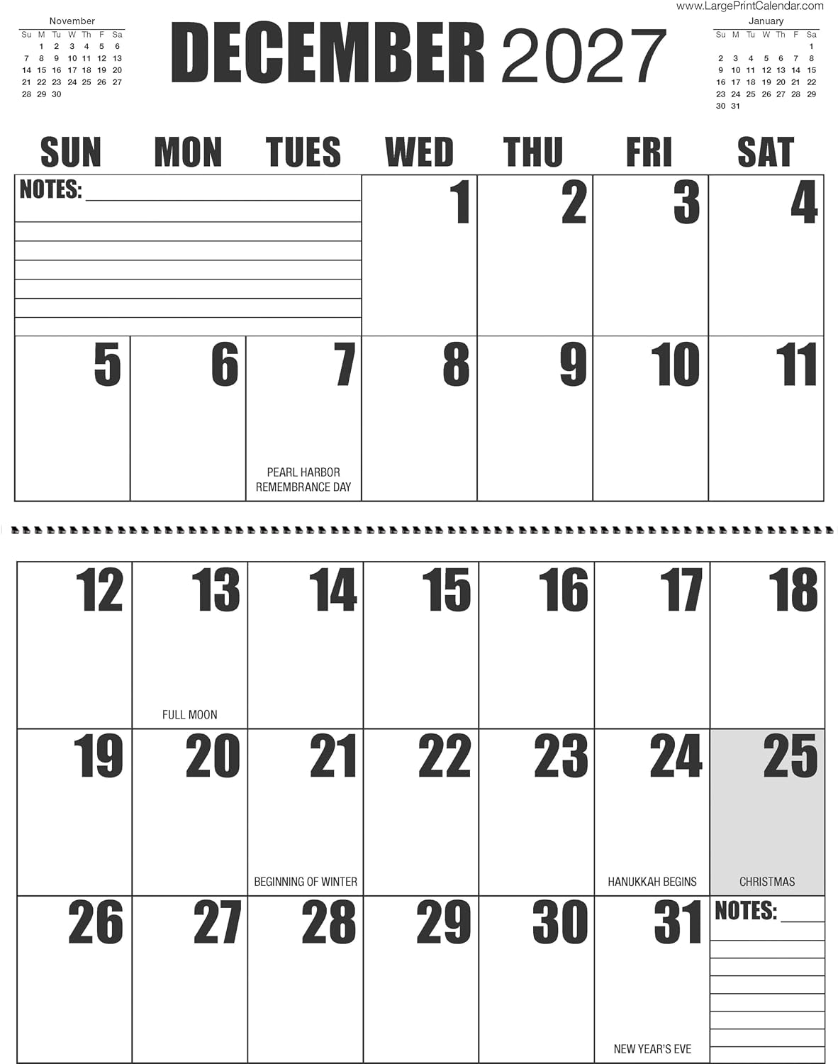 Jumbo Large Print | 2023 | Wall Calendar | 13-months - January 2023 to January 2024 | 17" x 22" when it is hanging, or 17" x 11" closed - Image 8