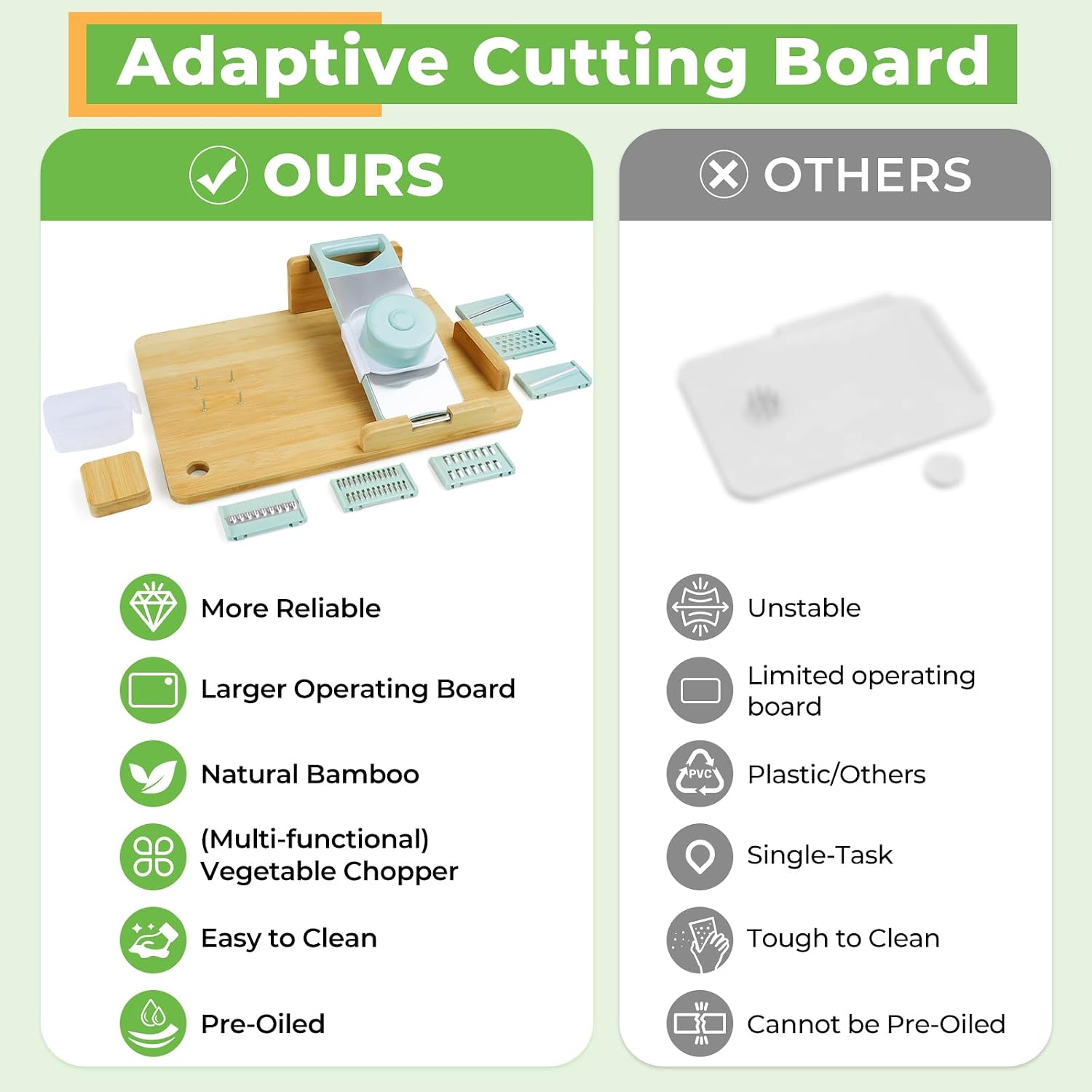 Adaptive One-Handed Cutting Board, Handicap Kitchen Tools with Bread Stops and Steel Spikes, Easy to Clean, Ideal Gifts for Senior Citizens, Stroke Survivors and Amputees - Image 5