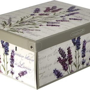 Lavatelli Cardboard Storage Boxes with Lid Scented Lavender 25x35x17.5cm