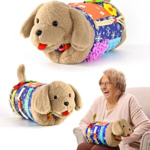 Fidget Blanket and Muff Dog for Adults with Dementia,Alzheimers Dementia Activities Products for Seniors and Elderly ,Gift Game and Sensory Fidget Blanket for Alzheimer’s or Dementia