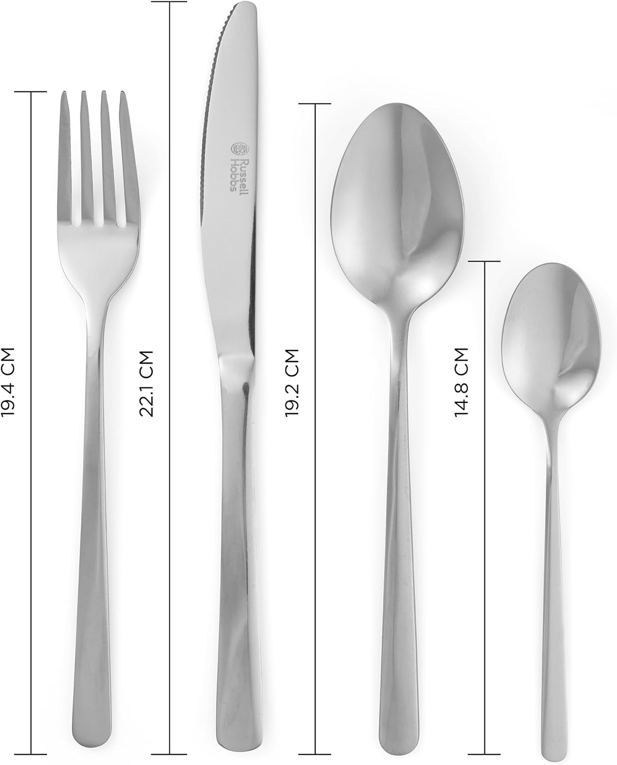 Russell Hobbs Vienna Cutlery Set, 16 Piece, Stainless Steel - Image 10