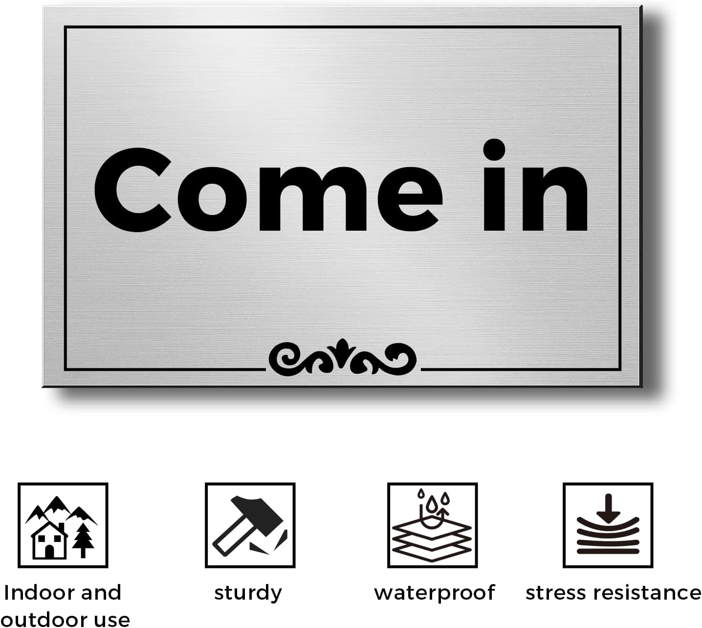 Personalized Outdoor Metal Sign, Custom Engraved Door Plaque, Custom Office & Home Name Plate, Unique Personalized Gift, Customizable Metal Plaque for Office, Door, Home or Business - Image 4