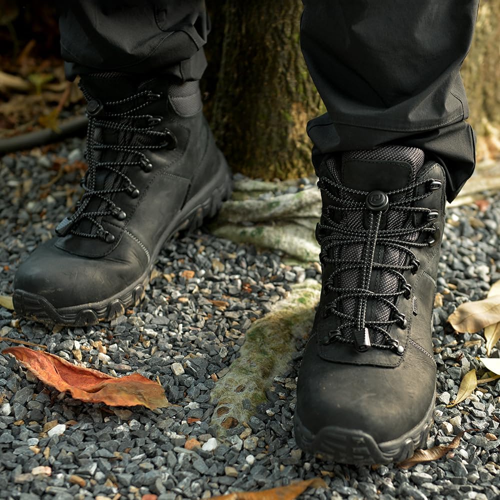 Extra Long No Tie Shoelaces - Elastic Tieless Round Boot Laces for Hiking Shoes, Work Boots and Running Sneakers - Image 6