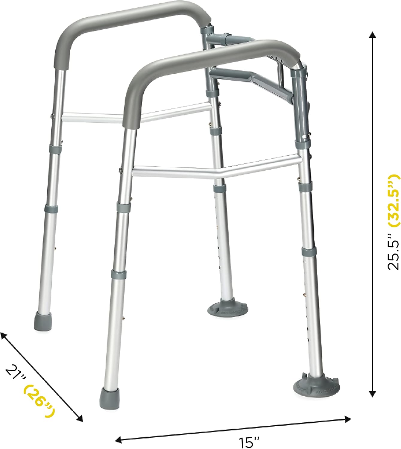 Medical king Toilet Safety Rail - Adjustable Detachable Toilet Safety Frame with Handles Heavy-Duty Toilet Safety Rails Stand Alone - Toilet Safety Rails for Elderly, Handicapped - Fits Most Toilets - Image 2
