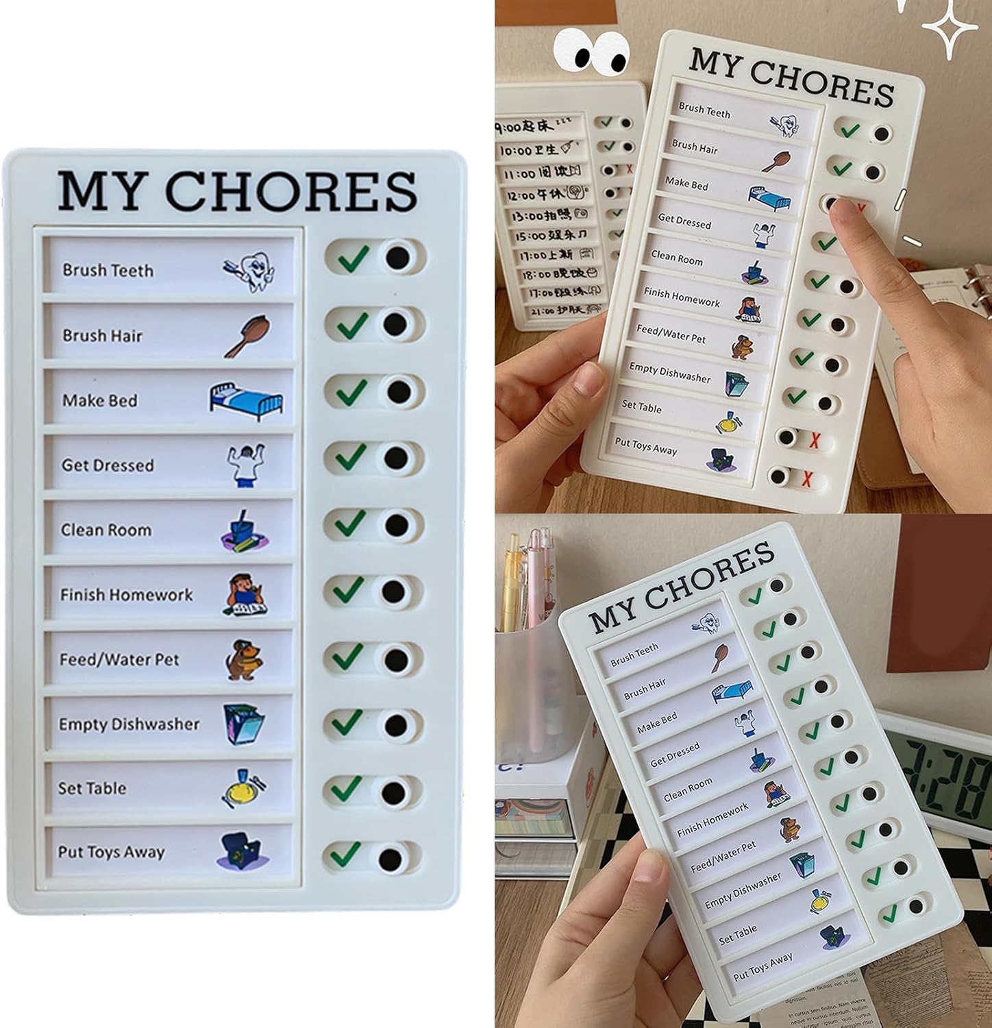 Daily Routines Chart with 30 Replaceable Cards 2 Marker - Image 2