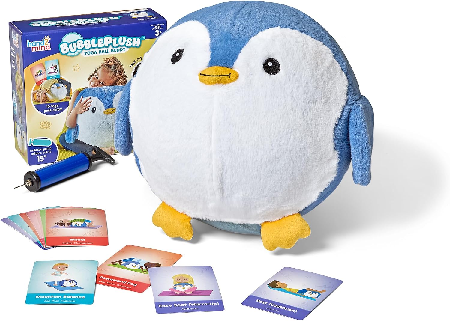 Learning Resources Yoga Ball Buddy with BubblePlush Penguin, Ages 3+, Kids Yoga Ball for Mindfulness, Sensory Play, Flexibility, Balance & Calm Energy - Image 6
