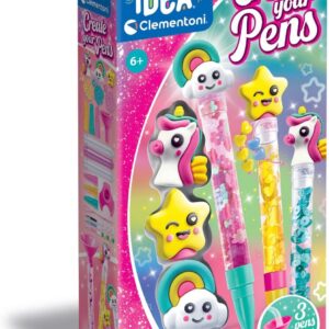 Clementoni Set-Idea-Small Kit Lab Fantasy-Creative Toys, Laboratory, Coloured, Personalised Pens Girls, Art and Crafts for Kids 6 Years, 18827, Multicolour