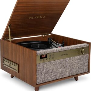 Victrola Century – 6-in-1 Bluetooth Record Player – Walnut