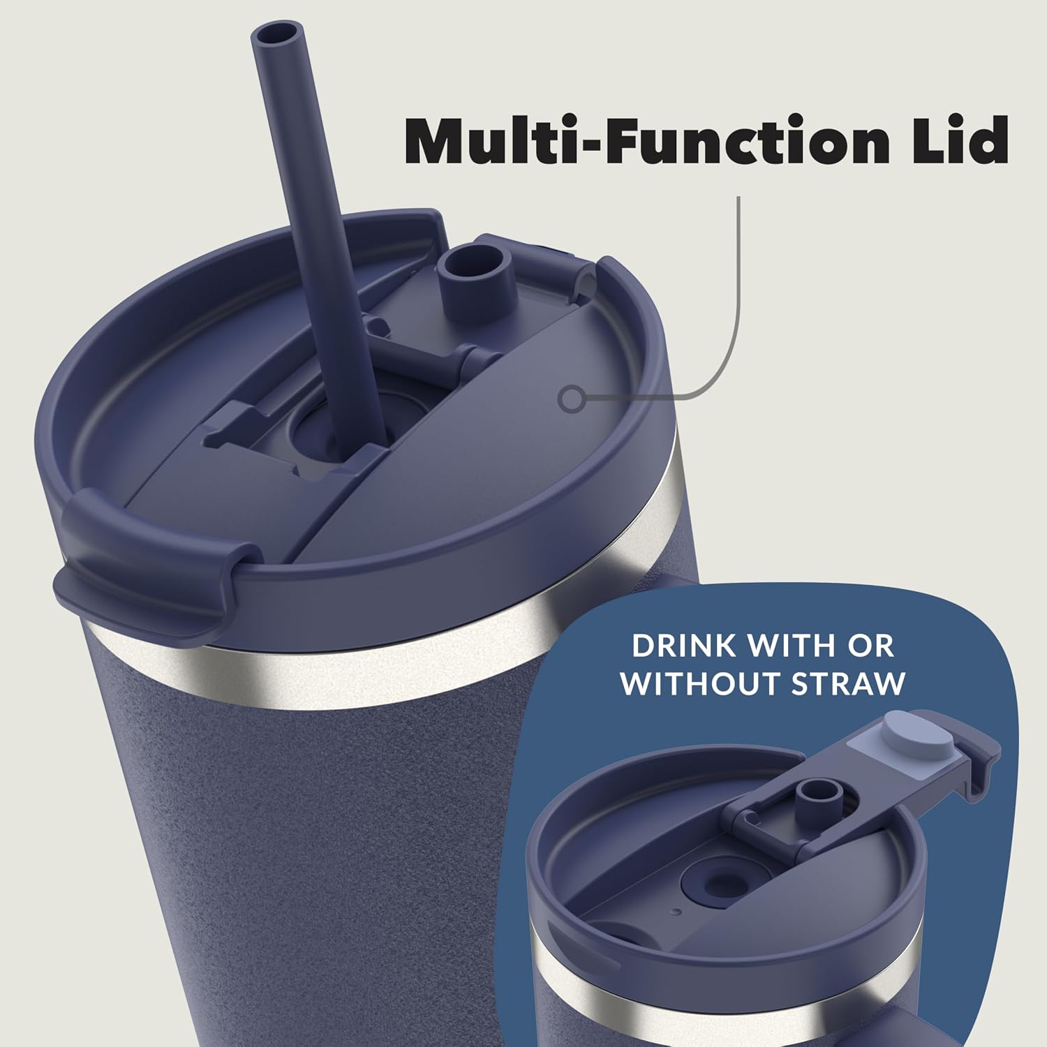 Contigo Streeterville Tumbler with Handle & Straw, 29h Cold, 1200 ml - Image 3