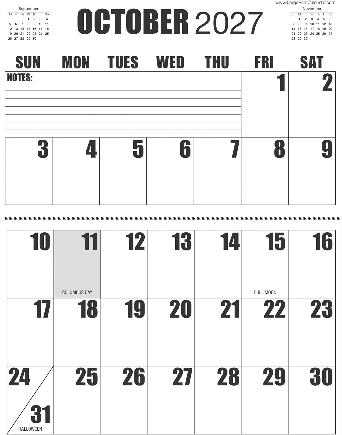 Jumbo Large Print | 2023 | Wall Calendar | 13-months - January 2023 to January 2024 | 17" x 22" when it is hanging, or 17" x 11" closed - Image 6