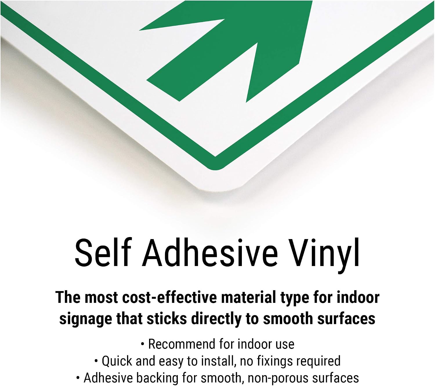 V Safety Emergency Exit/Do Not Block 300 x 100 mm - Self Adhesive Vinyl Safety Sign - Image 3