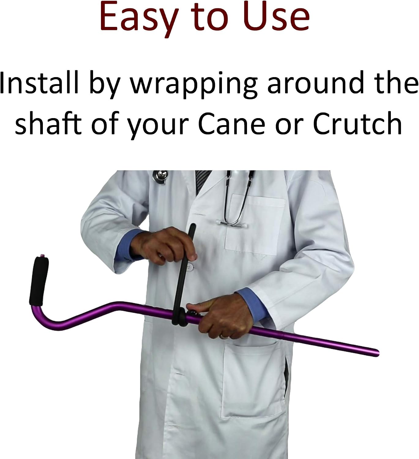 Crutcheze Cane Holder 3 Pack - Holds Canes Within Reach - Walking Stick Holder - Crutches & Cane Accessories - Reacher Grabber Holder - Walker Accessory - Image 2