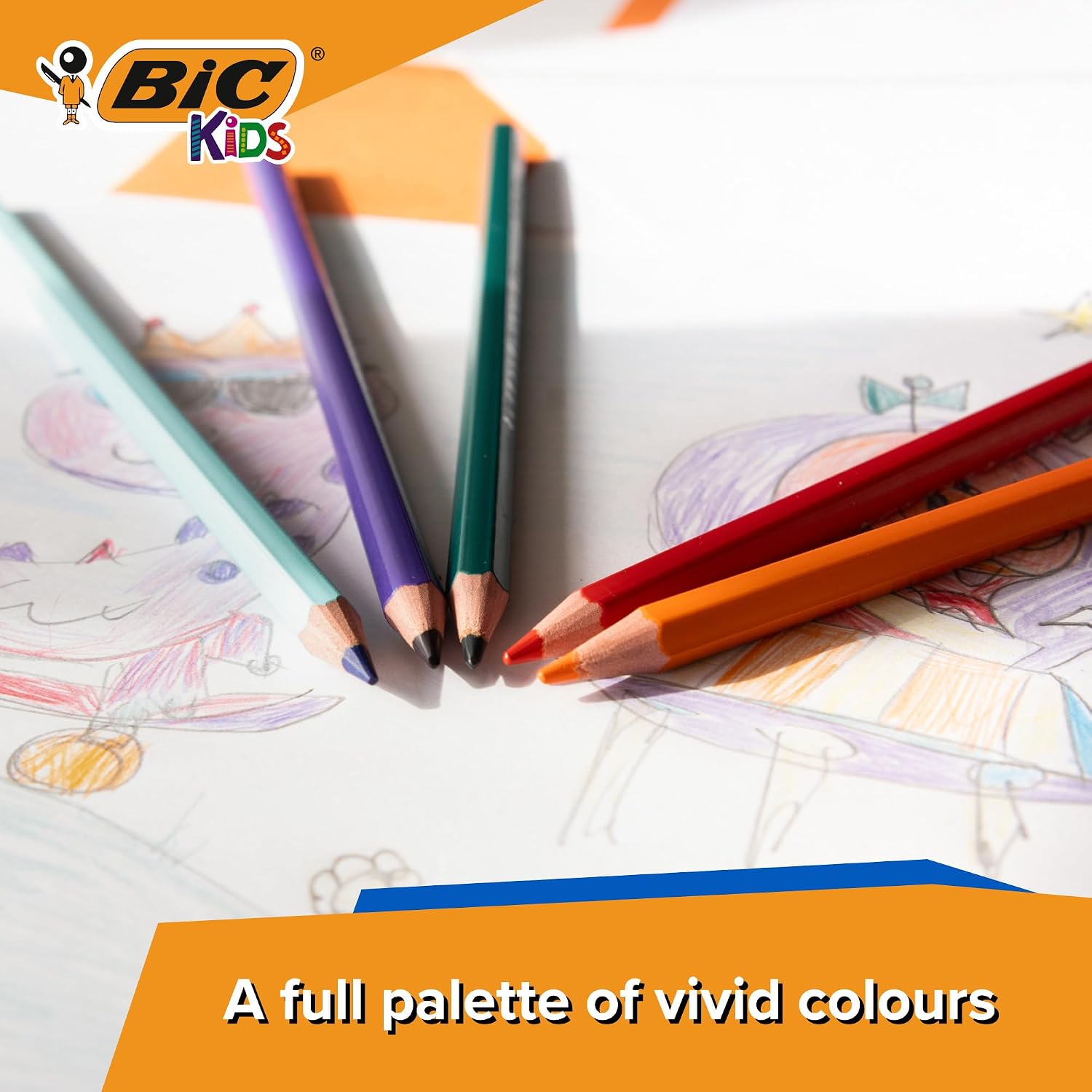 BIC Kids Tropicolors Colouring Pencils, Drawing Colour Pencil Pack of 24 - Image 4