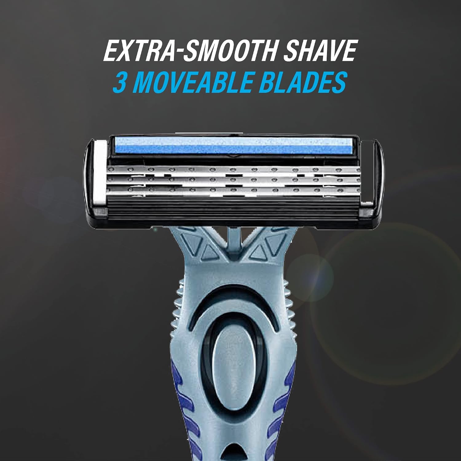 BIC Flex 3 Disposable Razors for Men, 3 Blade, Moveable Blades, Pack 4 - Image 2