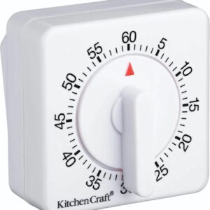 KitchenCraft Wind Up Kitchen Timer, 6 minutes, White