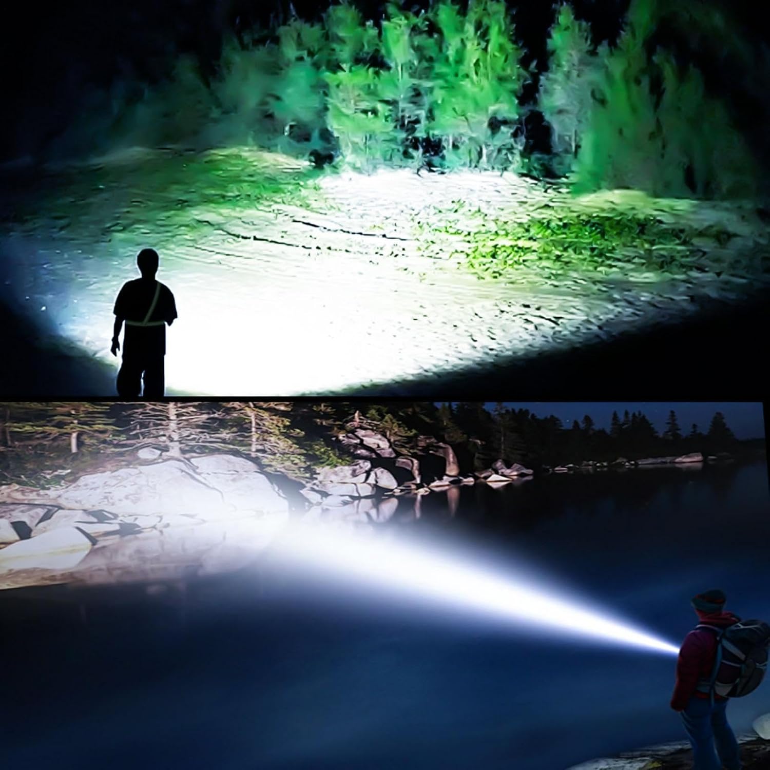 Running Lights 1000LM Rechargeable LED Flashlight - Image 2