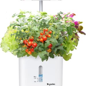 Indoor Garden Planter Growing Systems Soil plant pot indoor Small Smart Soil Gardening System with 17 Watts LED Grow Light Auto Timer Self-Watering Planter Pot Gifts for Mom Women (No Seeds&Soil)